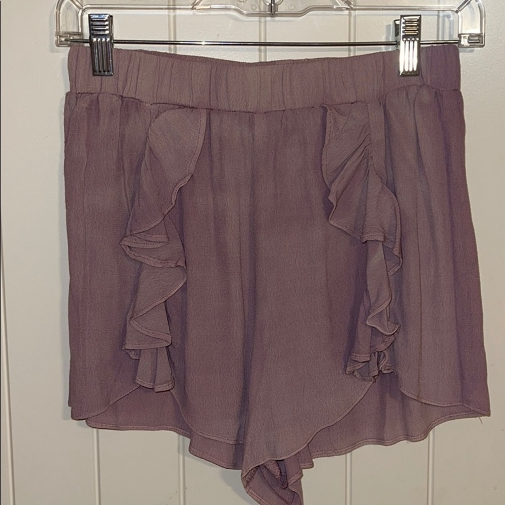 Pink Mustard Seed Ruffle Shorts